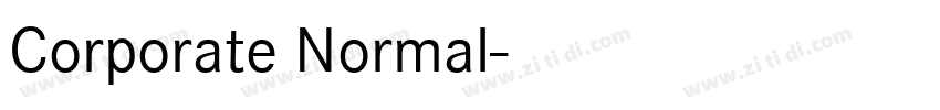 Corporate Normal字体转换